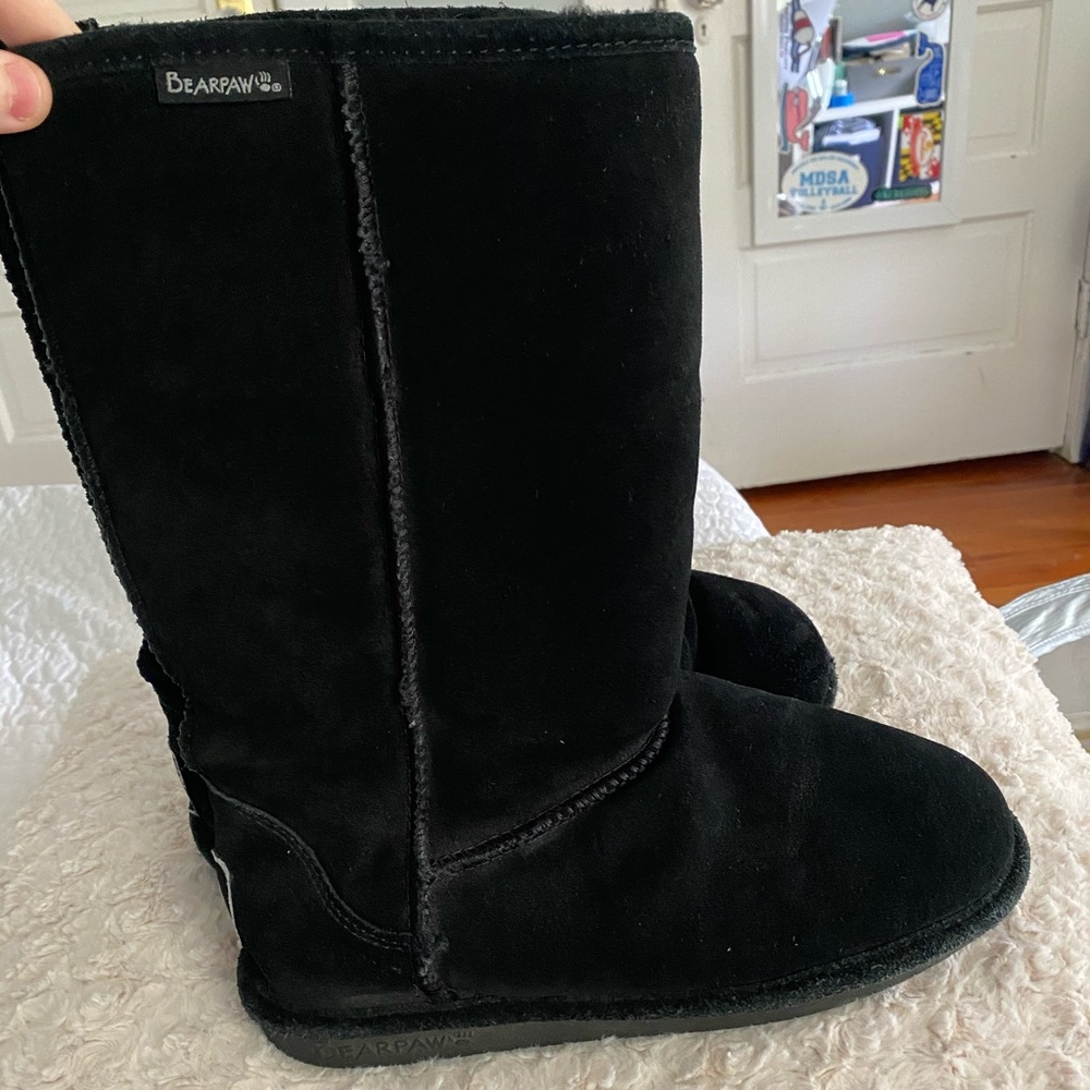 Tall BearPaw Black Boots